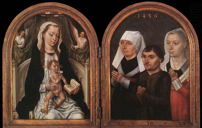 Diptych with the Virgin and Child and Three Donors, Master of the Saint Ursula Legend